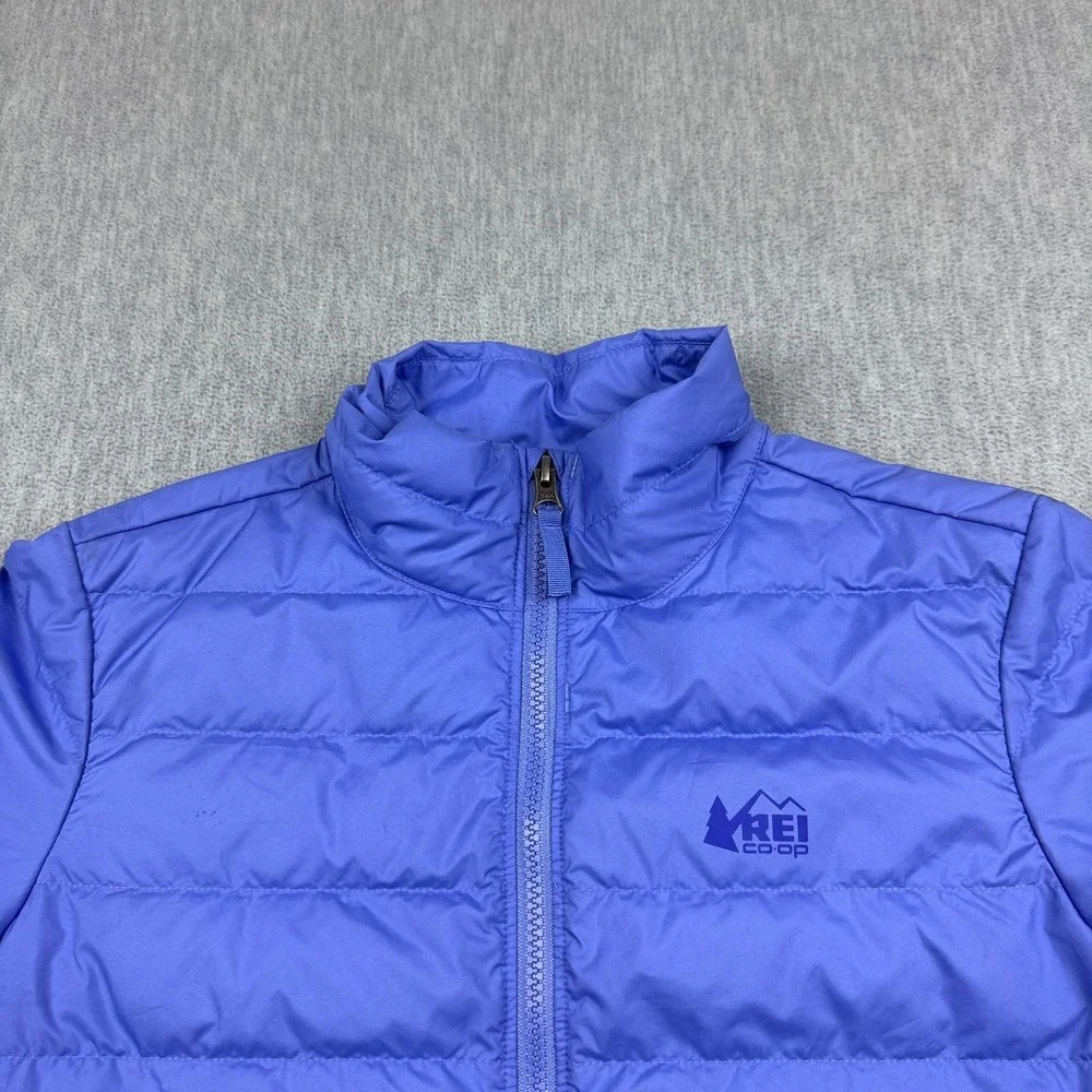 REI Co-op Jacket Kids Medium Purple Down 650 Puffer Coat Lightweight‎ Insulated